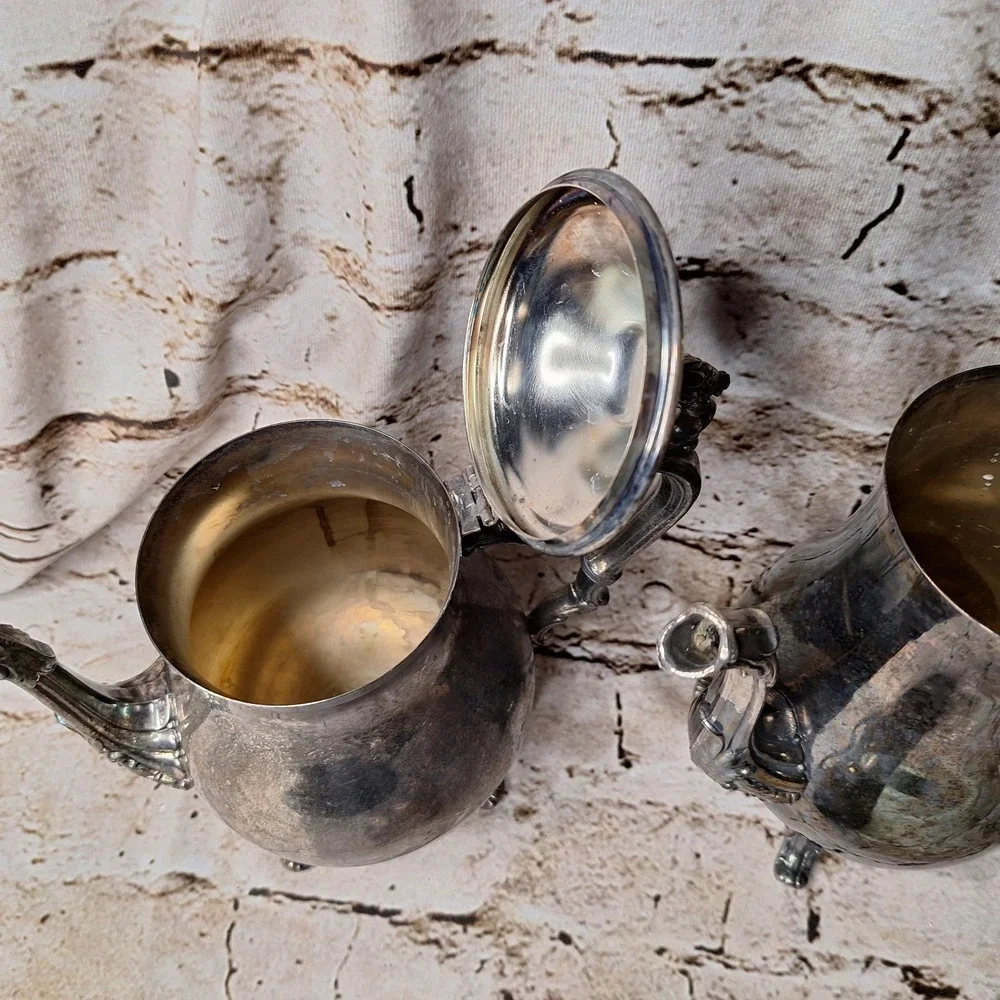 Vintage Silverplate Tea Service One 9